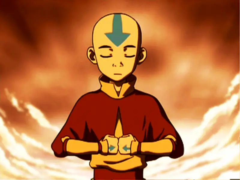 Gambar Aang bermeditasi