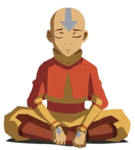 Aang bermeditasi