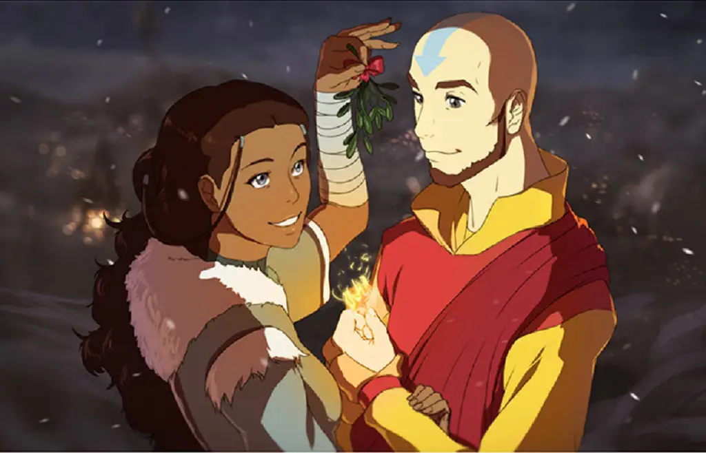 Gambar Aang dan Katara