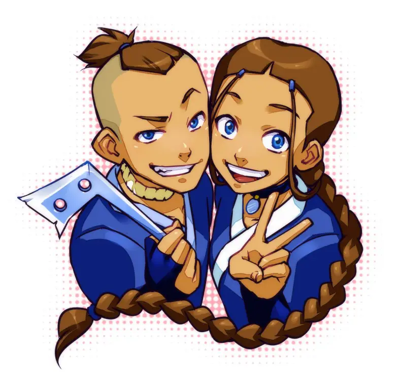 Gambar Aang, Katara, dan Sokka