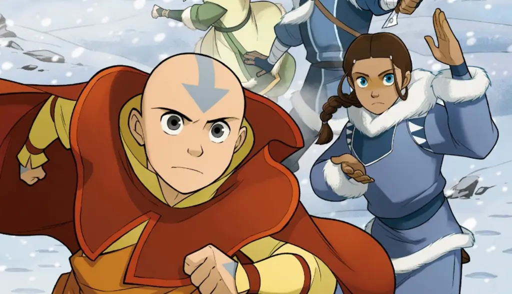 Aang, sang Avatar, dalam poster promosi