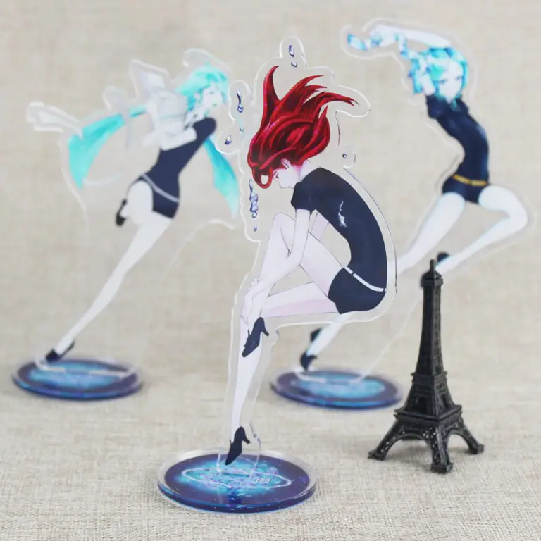 Gambar acrylic stand anime gadis anime yang lucu