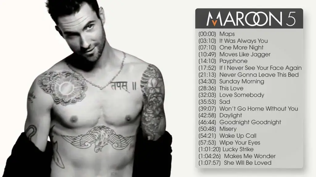 Foto Adam Levine, vokalis Maroon 5