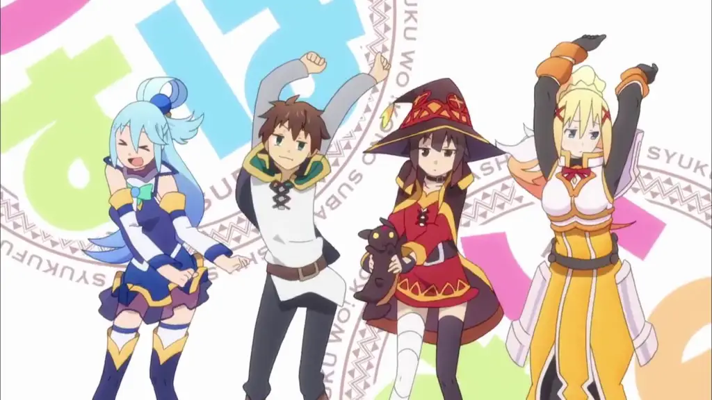 Screenshot adegan lucu dari Konosuba