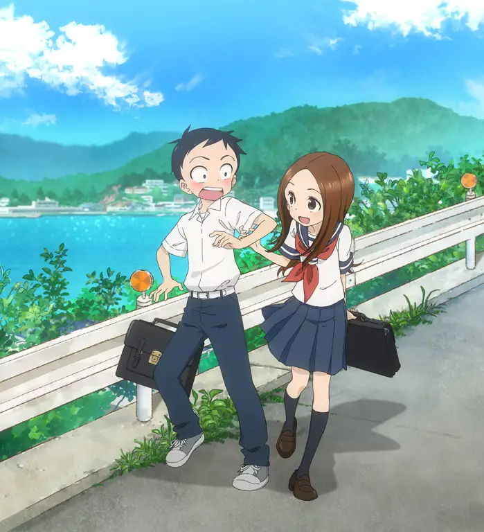 Cuplikan gambar dari anime Karakai Jouzu no Takagi-san