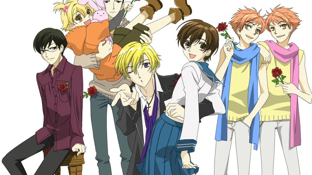 Gambar-gambar adegan dari anime Ouran Koukou Host Club