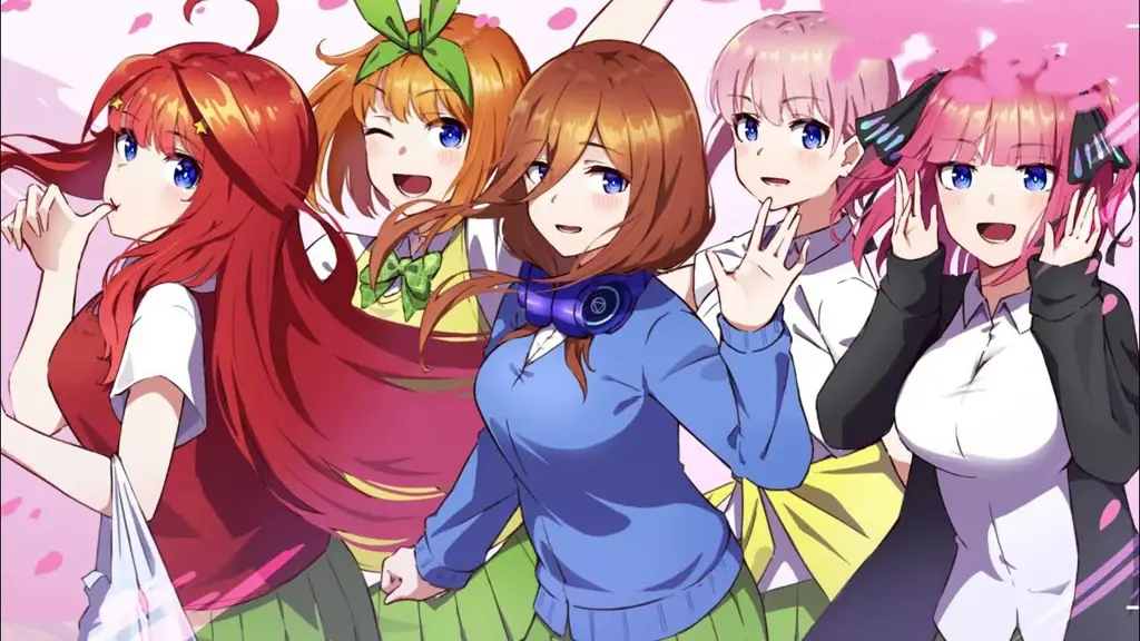 Gambar adegan akhir dalam anime Go Toubun no Hanayome