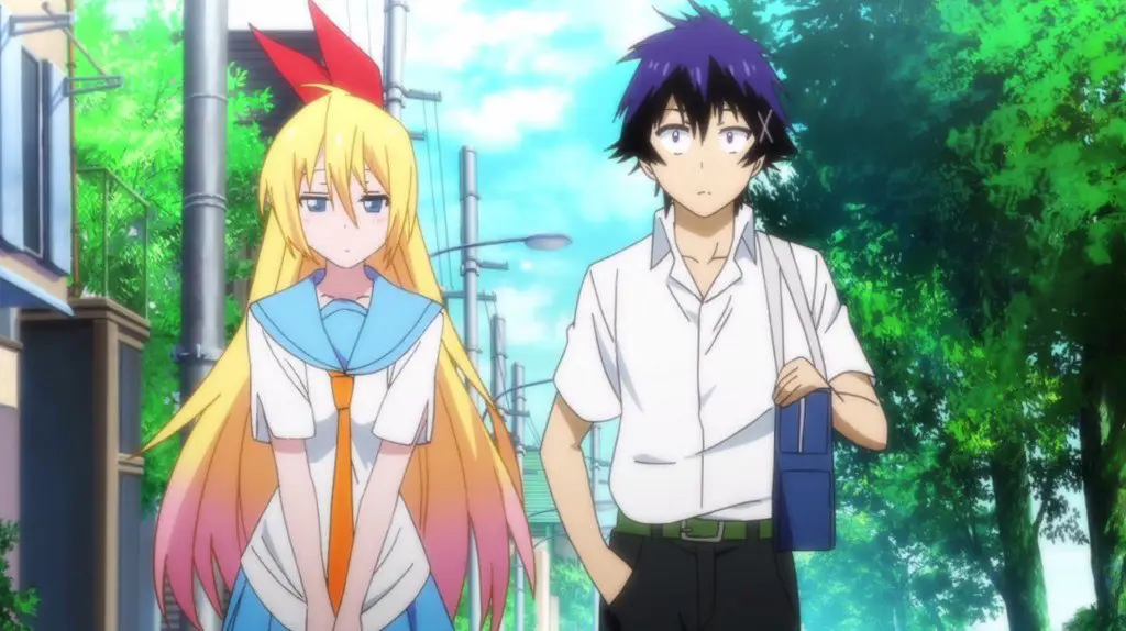 Gambar adegan akhir dari anime Nisekoi