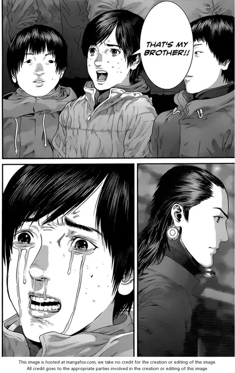 Gambar adegan akhir dari manga Gantz