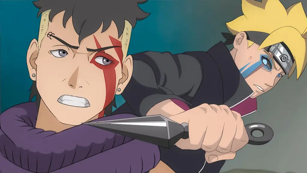 Boruto dan Kawaki sedang bertarung