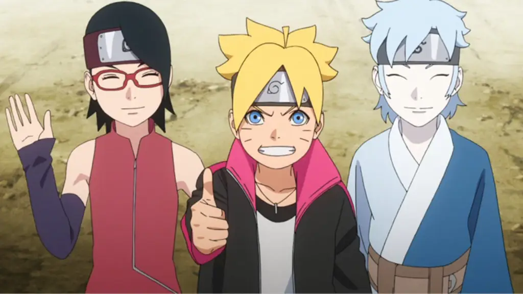 Screenshot dari anime Boruto yang menampilkan adegan aksi