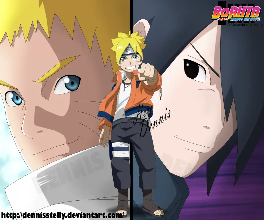 Boruto sedang bertarung melawan musuh