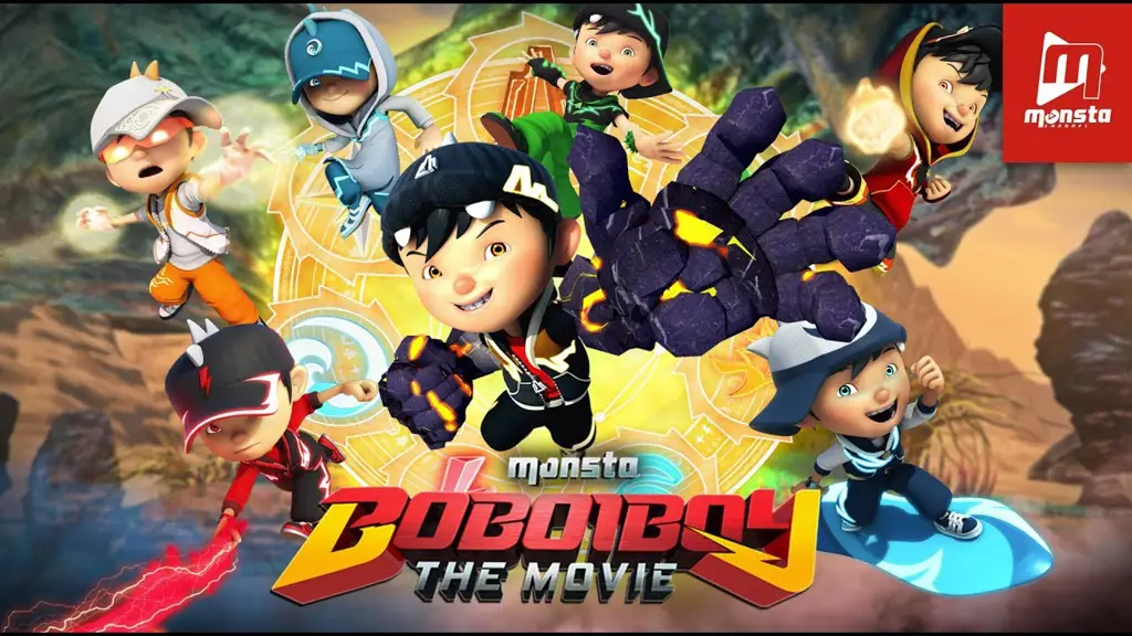 Adegan aksi dalam film Boboiboy