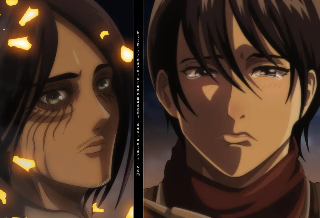 Gambar adegan menegangkan dari Shingeki no Kyojin Season 4 di Otakudesu