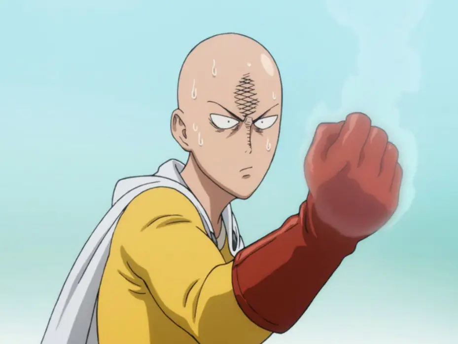 Adegan aksi epik dari One Punch Man Gambar adegan aksi One Punch Man