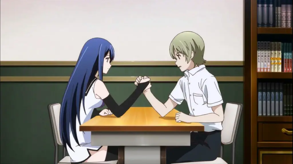 Adegan anime Gokukoku no Brynhildr yang menegangkan