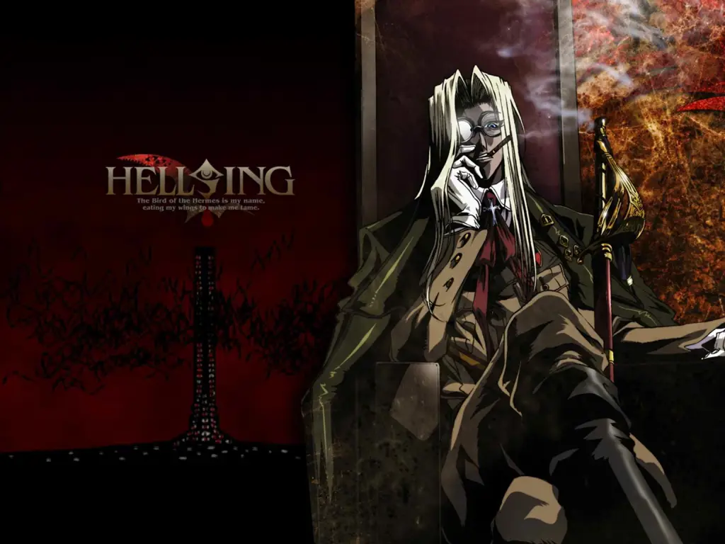 Gambar adegan aksi dari anime Hellsing Ultimate