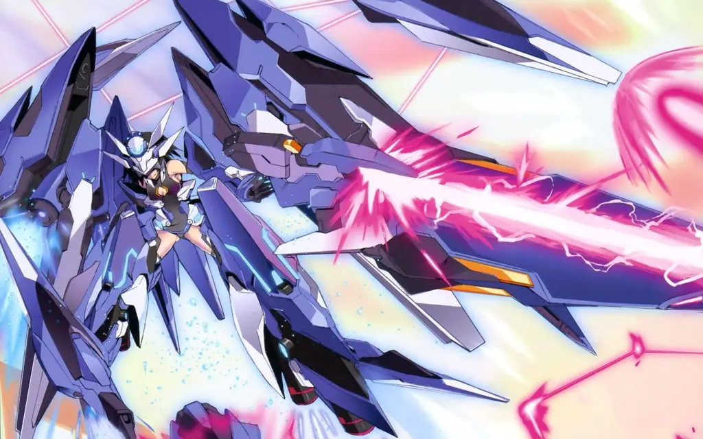 Adegan aksi mecha dari anime Infinite Stratos