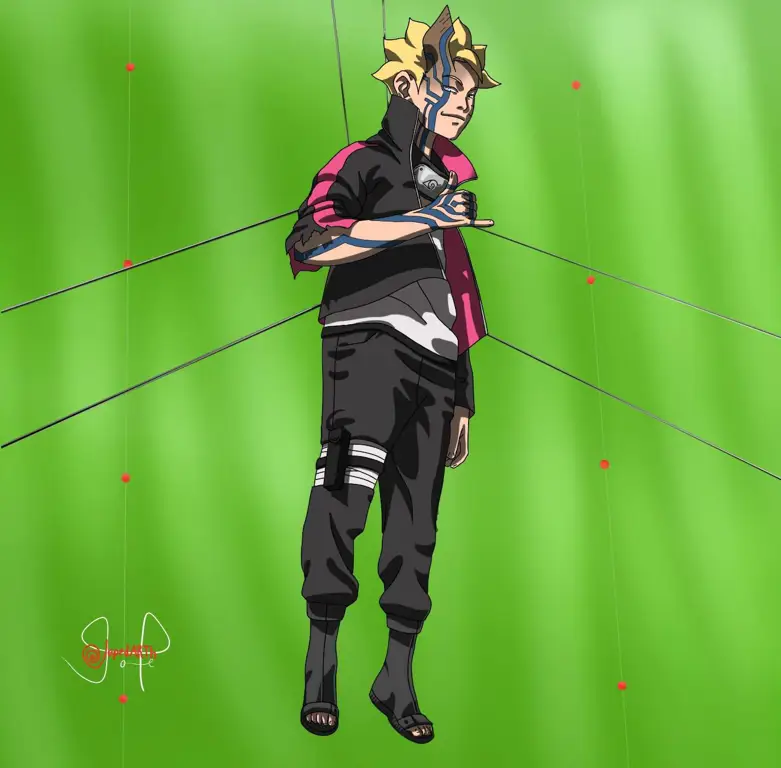 Gambar adegan aksi Boruto