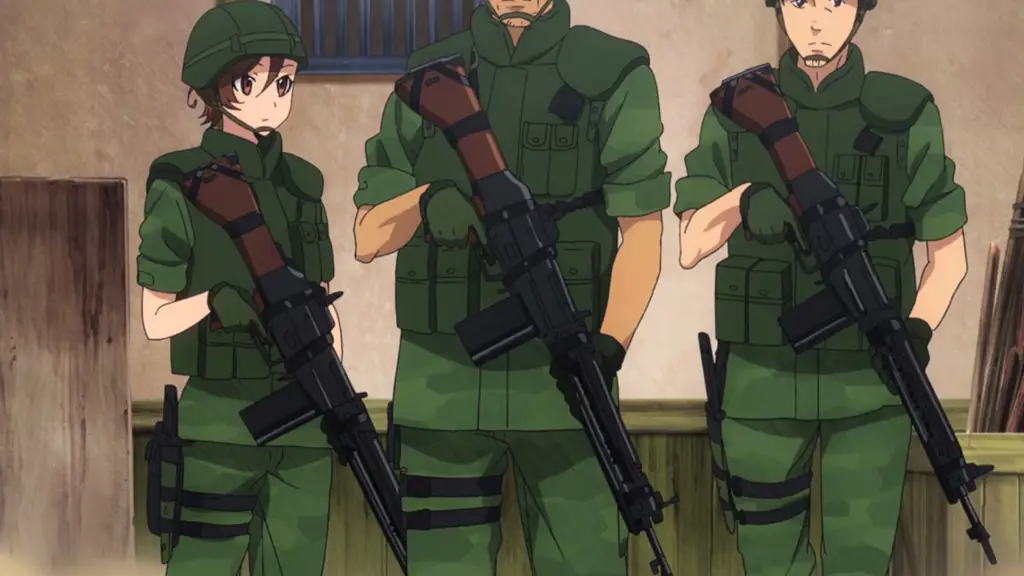 Adegan Aksi Menarik dalam Anime New Gate Gambar adegan aksi dalam Anime New Gate