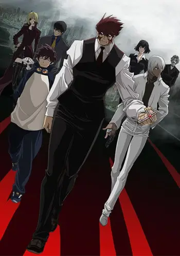 Adegan anime Blood Blockade Battlefront yang seru dan penuh aksi.