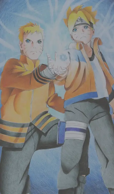 Gambar adegan aksi dari anime Boruto