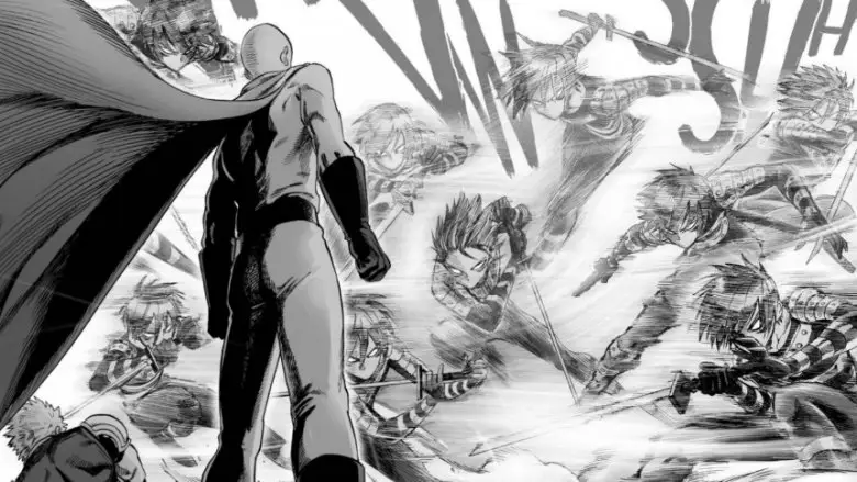 Gambar adegan aksi One Punch Man