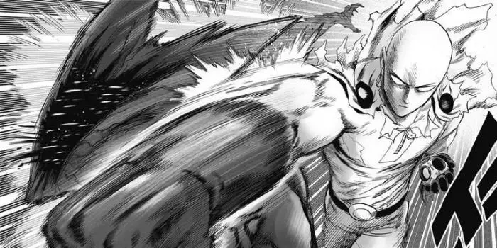 Gambar adegan aksi One Punch Man