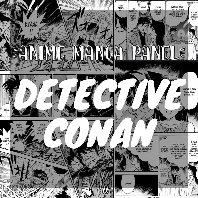 Panel aksi dari manga Detective Conan