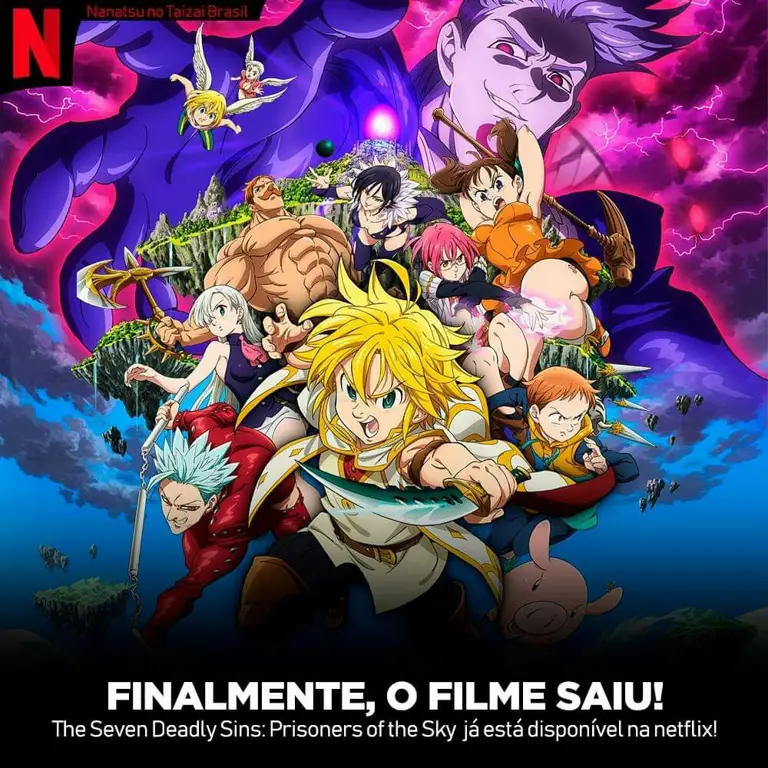 Adegan Aksi Mendebarkan dalam Nanatsu no Taizai: Kamigami no Gekirin Gambar adegan aksi Nanatsu no Taizai
