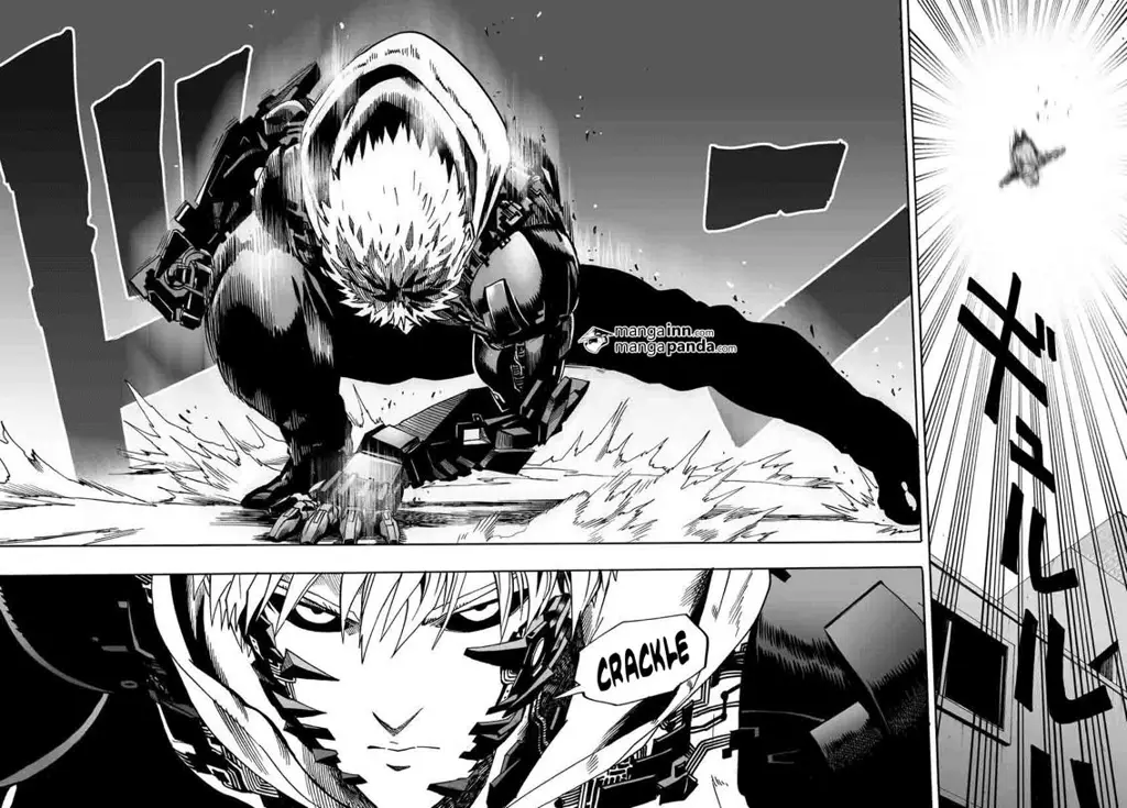 Gambar adegan aksi One Punch Man yang menegangkan