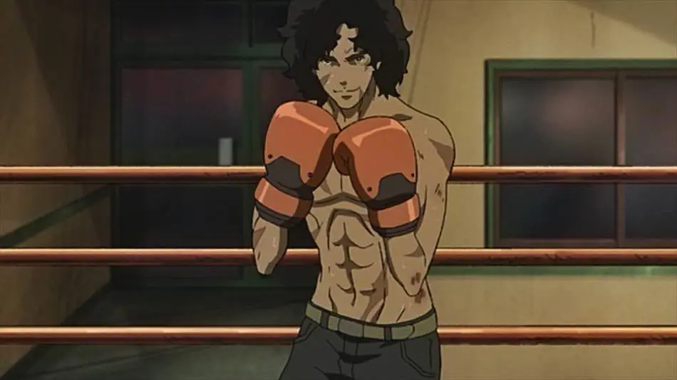 Adegan pertarungan tinju dalam Megalo Box Nomad