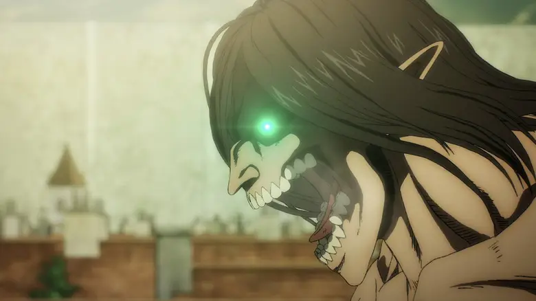 Gambar adegan aksi dari Shingeki no Kyojin season final