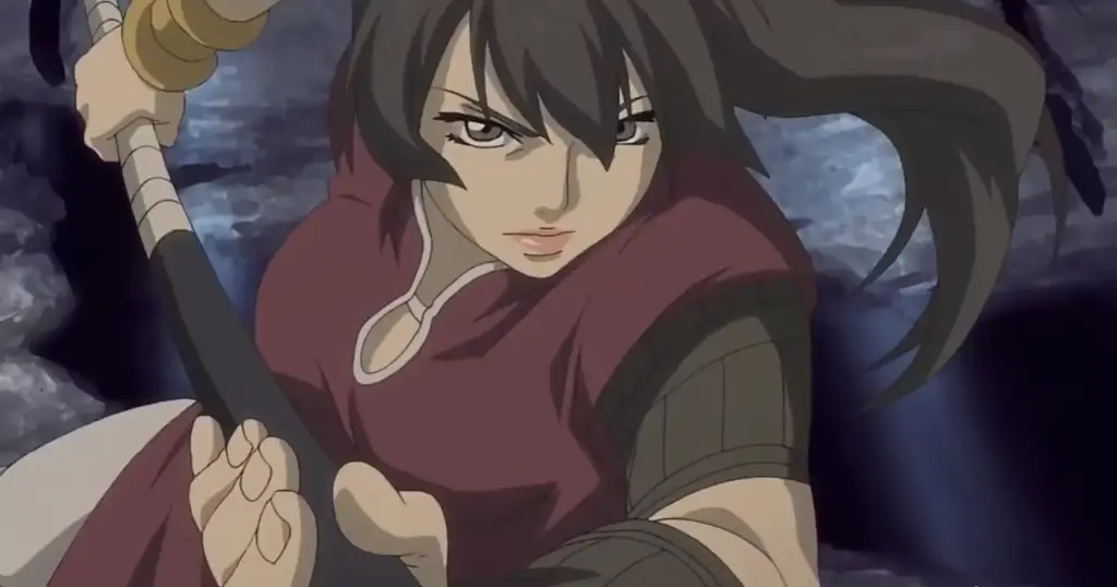 Adegan Aksi Menegangkan Adegan aksi dalam anime Seirei no Moribito