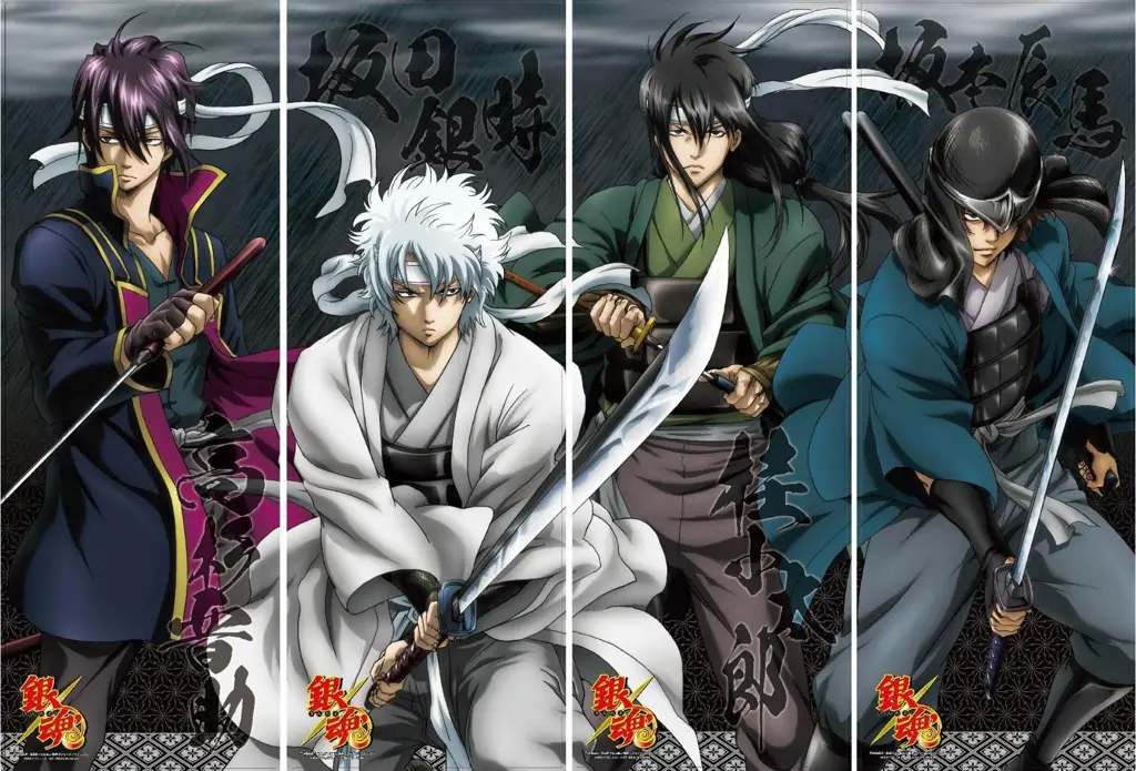 Gambar adegan aksi samurai dalam Gintama