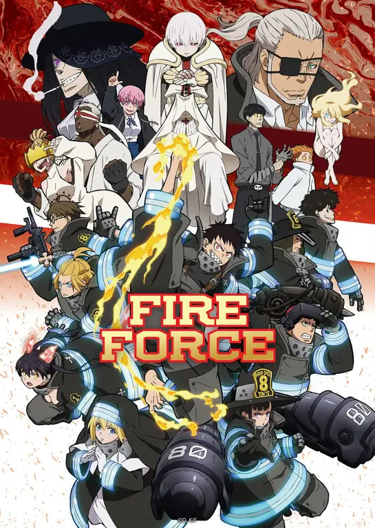 Gambar adegan aksi menegangkan dari Fire Force