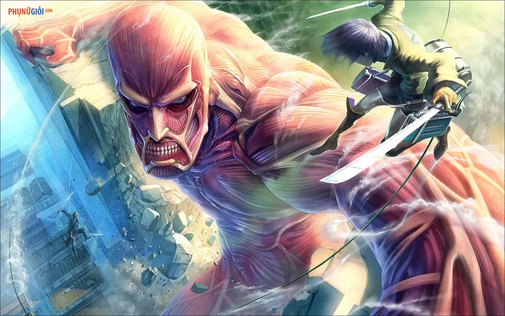 Adegan aksi menegangkan dalam anime Attack on Titan