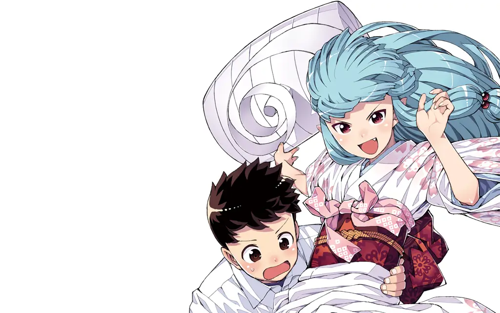 Adegan anime Tsugumomo yang seru dan penuh aksi.