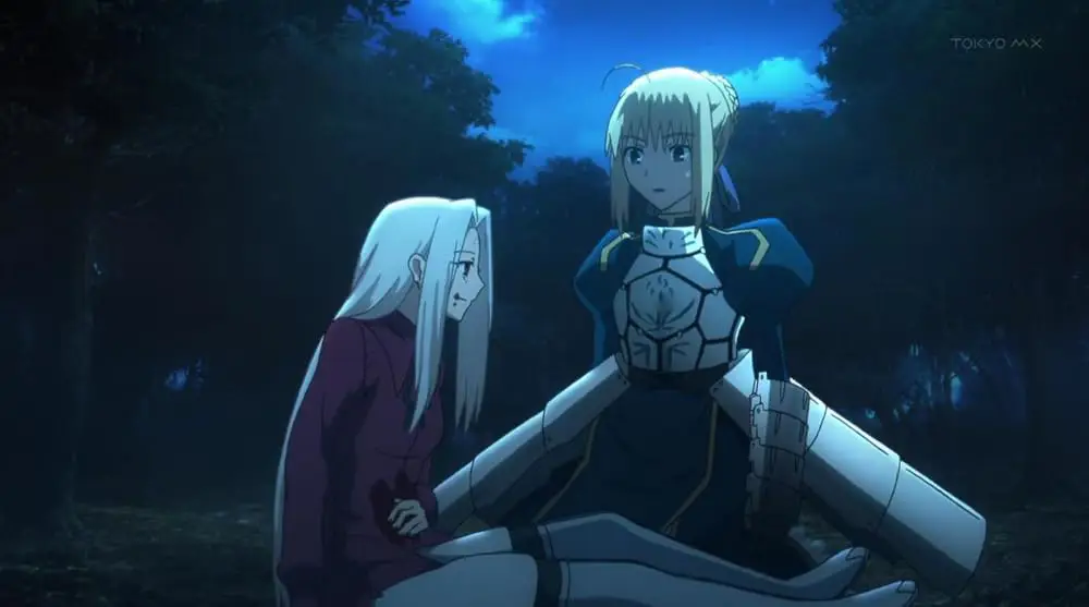 Gambar adegan aksi dalam Fate Zero