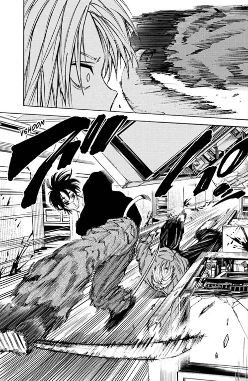 Adegan aksi yang menegangkan dan penuh dengan pertarungan Adegan aksi dalam manga Jepang