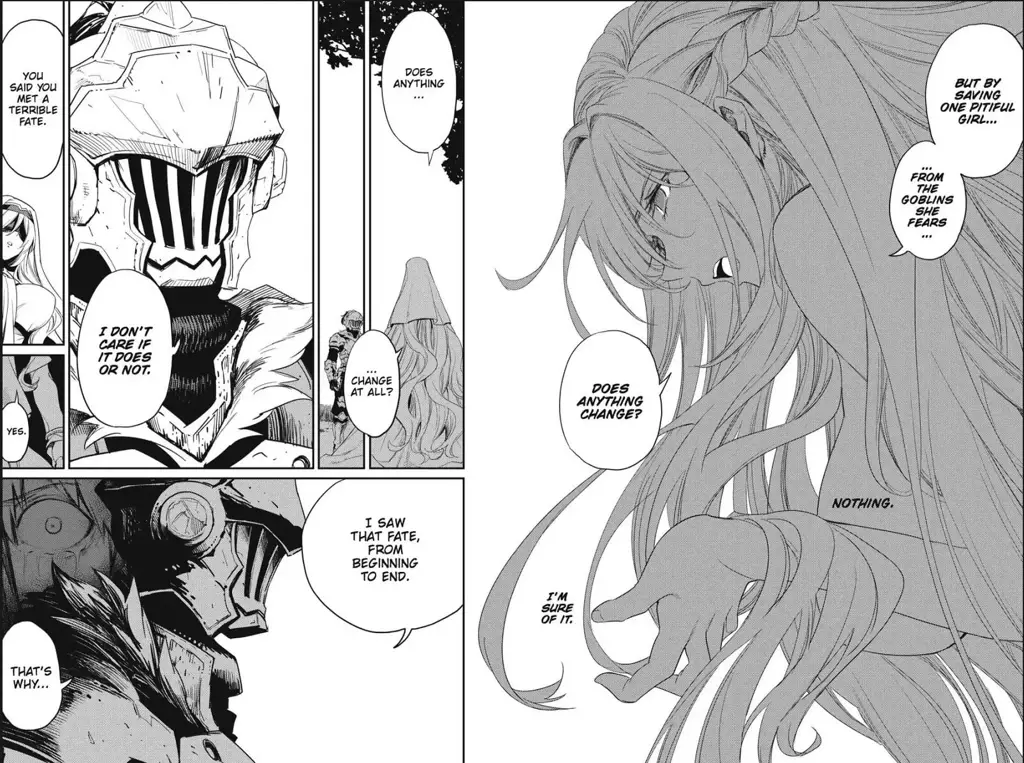 Adegan aksi dalam manga Goblin Slayer