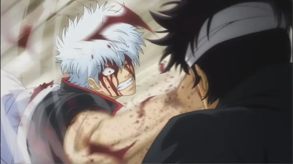 Adegan aksi dalam episode pertama Gintama