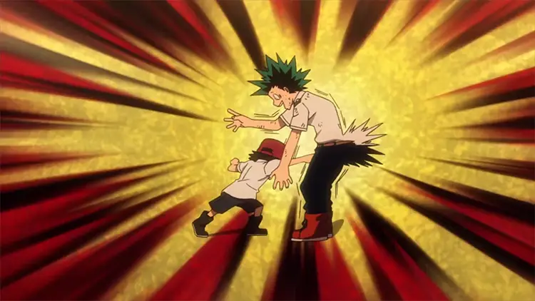 Adegan aksi menegangkan dari film Boku no Hero Academia