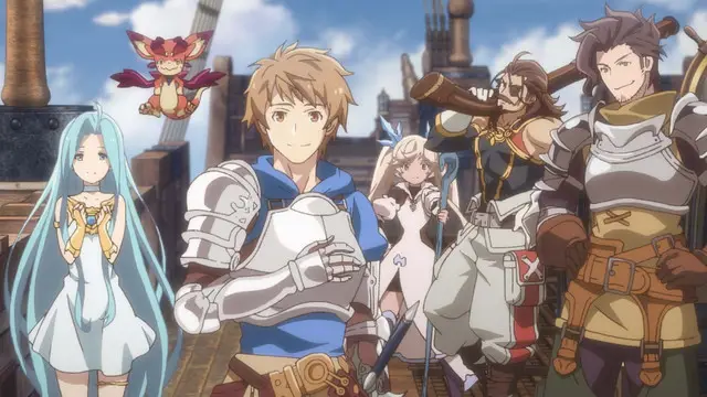 Gambar adegan animasi Granblue Fantasy yang spektakuler