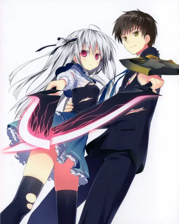 Adegan aksi dari anime Absolute Duo