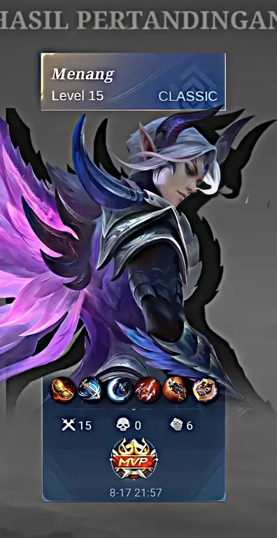 Gambar profil Mobile Legends adegan anime epik