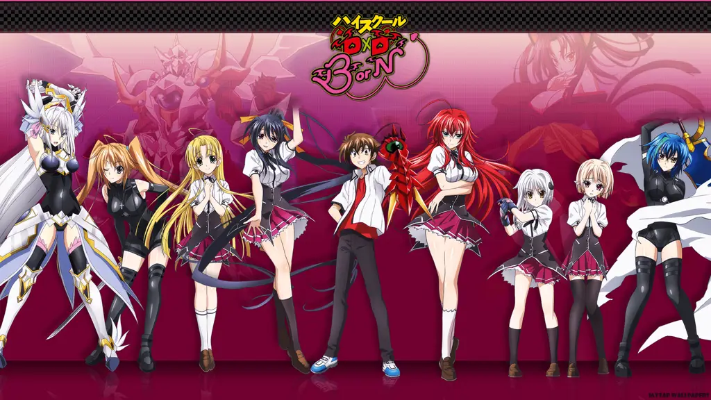 Adegan anime High School DxD yang seru dan penuh aksi.