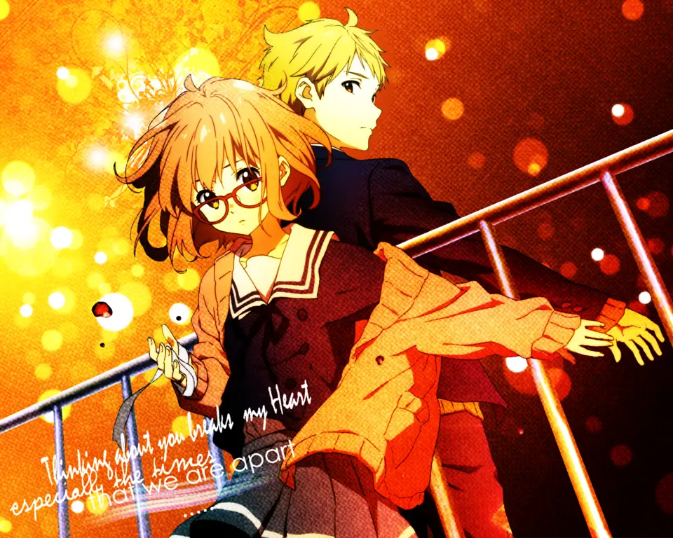 Mirai dan Akihito dalam Kyoukai no Kanata