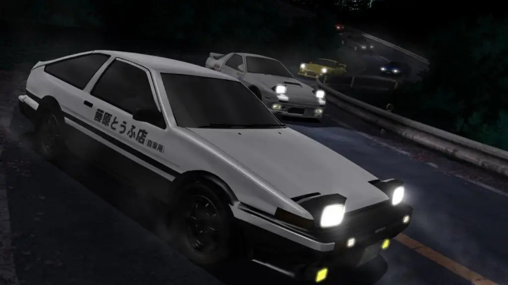 Gambar adegan balap Initial D