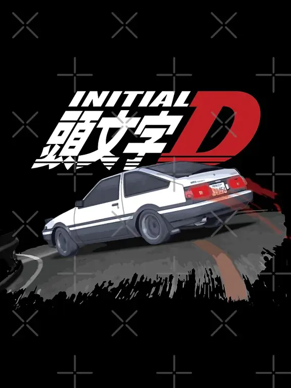 Gambar adegan balapan di jalan pegunungan Initial D